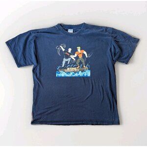 STIHL TIMBERSPORTS Gildan Heavy Cotton T-Shirt XL Blue Graphic Lumberjack Canada